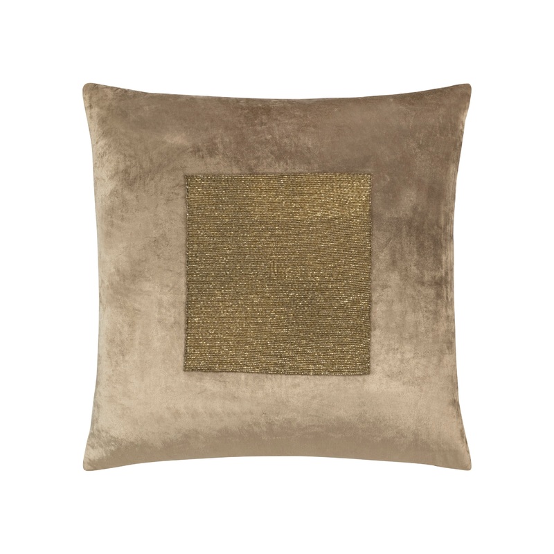 Aida Stone Gold Pillow|22×22|Stone/Gold