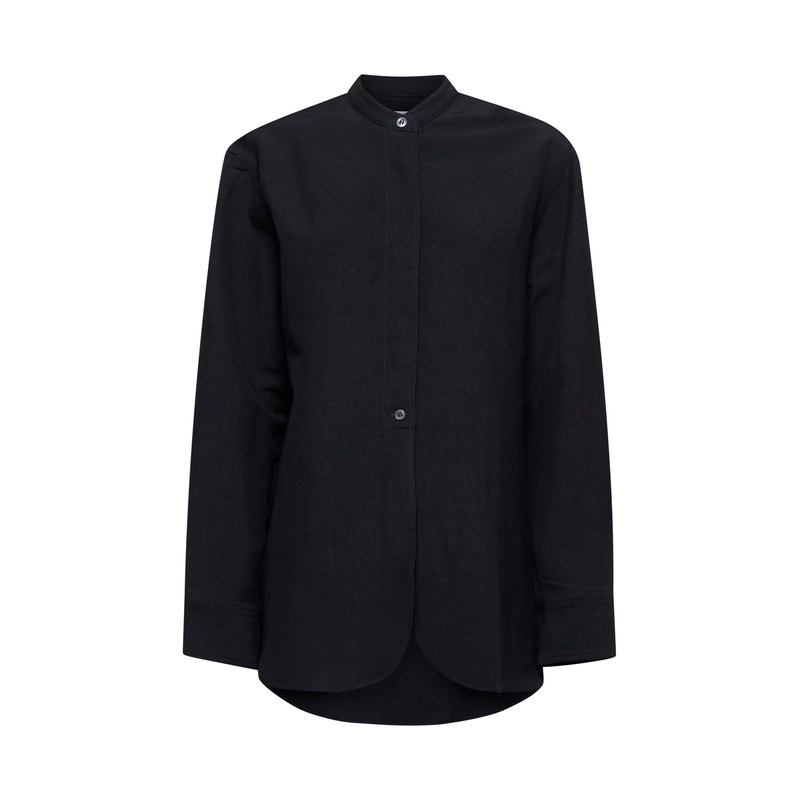 Blue linen and wool shirt|6|8|10