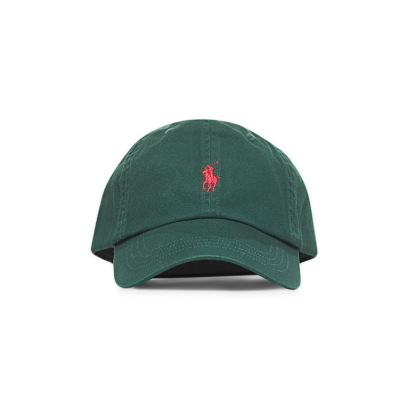 Green chino embroidered cap|PZ