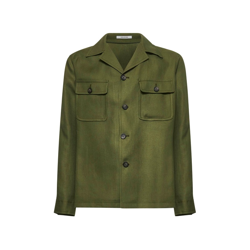Green linen Tempest overshirt|48|50|52|54