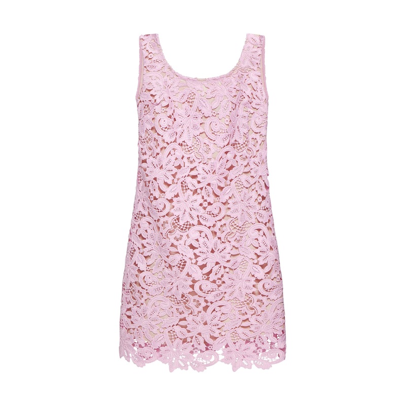 Pink floral lace mini dress|6|8|10|12