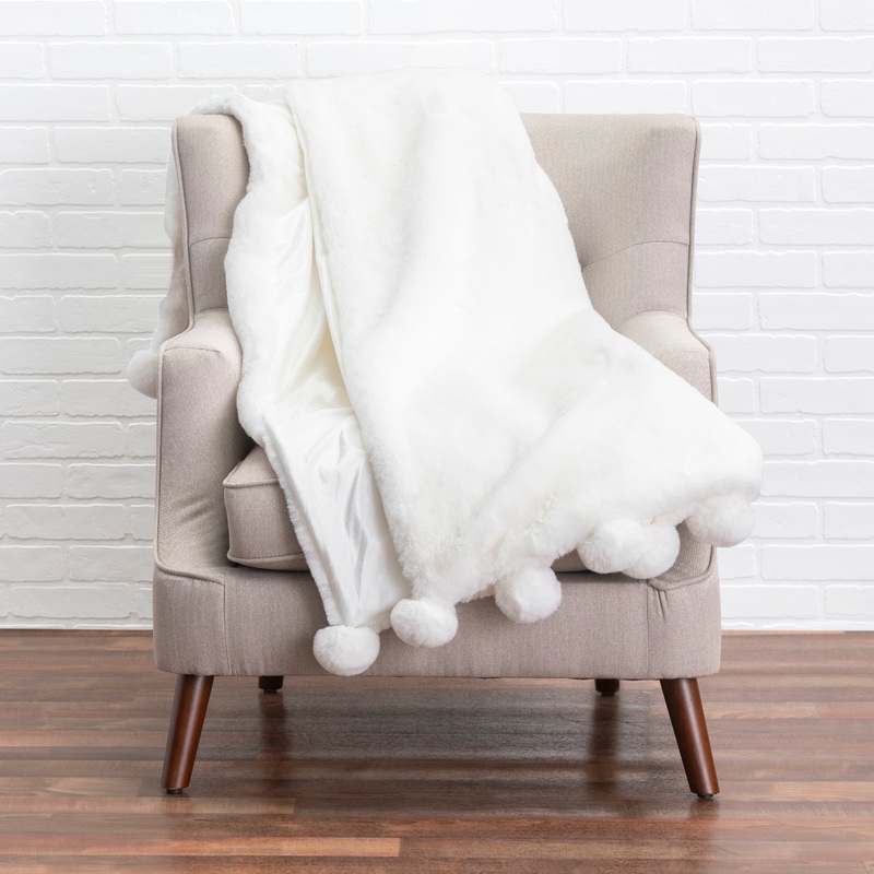 Snow Ivory Throw|50×60|Ivory