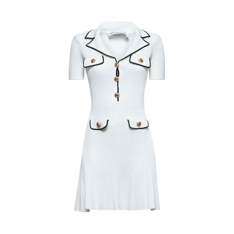 White rib knit mini dress|XS|S|M