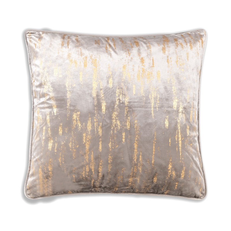 Arian Gray Gold Euro Sham|26×26|Grey/Gold