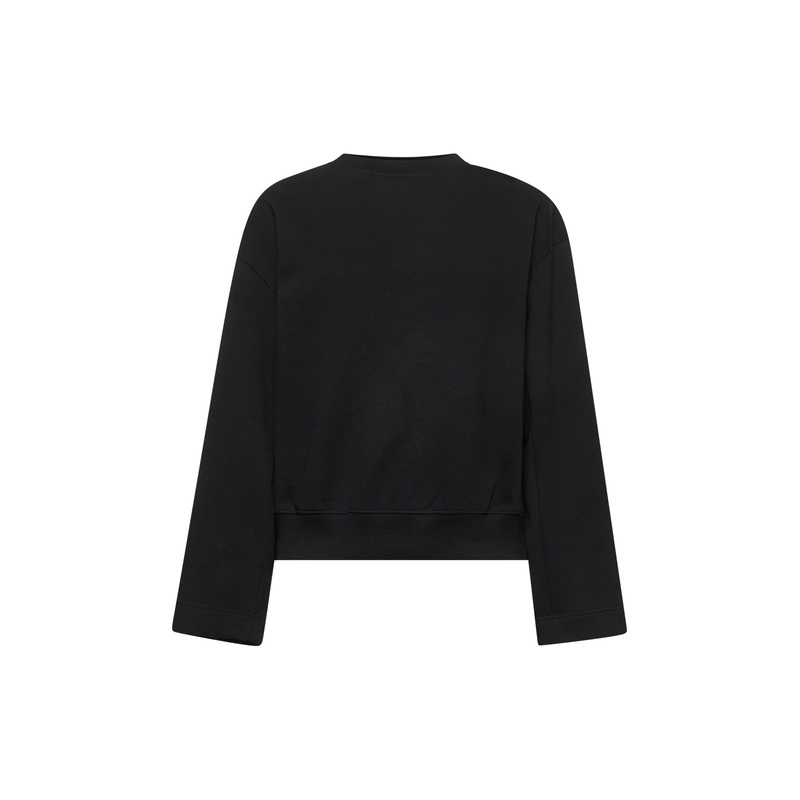 Black cotton oversized sweatshirt