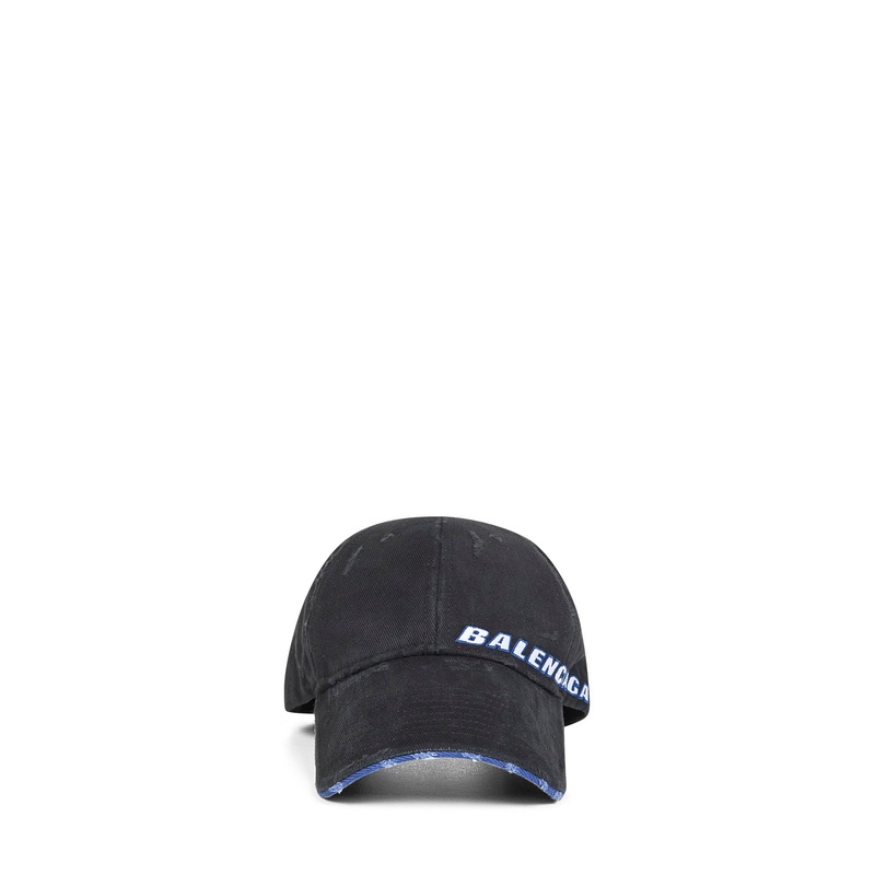 Black Tilted Typo Baseball Cap