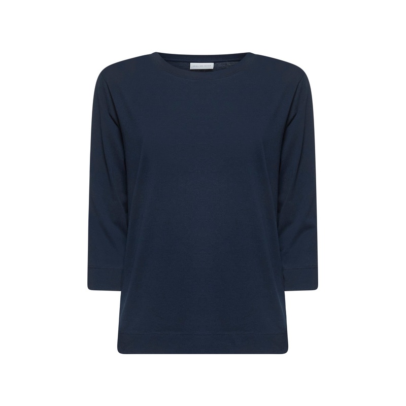 Blue cotton jersey T-shirt|S|M|L