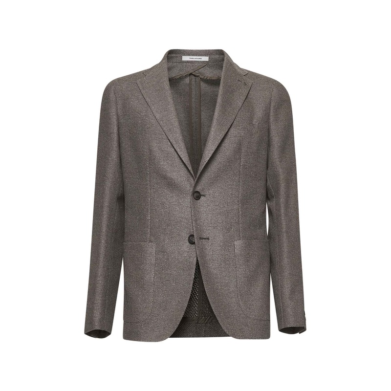 Brown silk and wool Montecarlo blazer