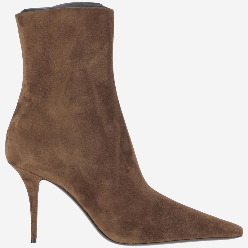 Suede Ankle Boots|Brown|41