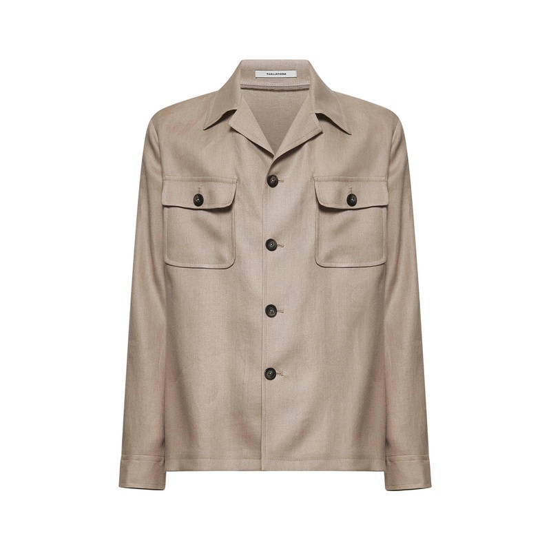 Taupe linen Tempest overshirt|48|50|52|54