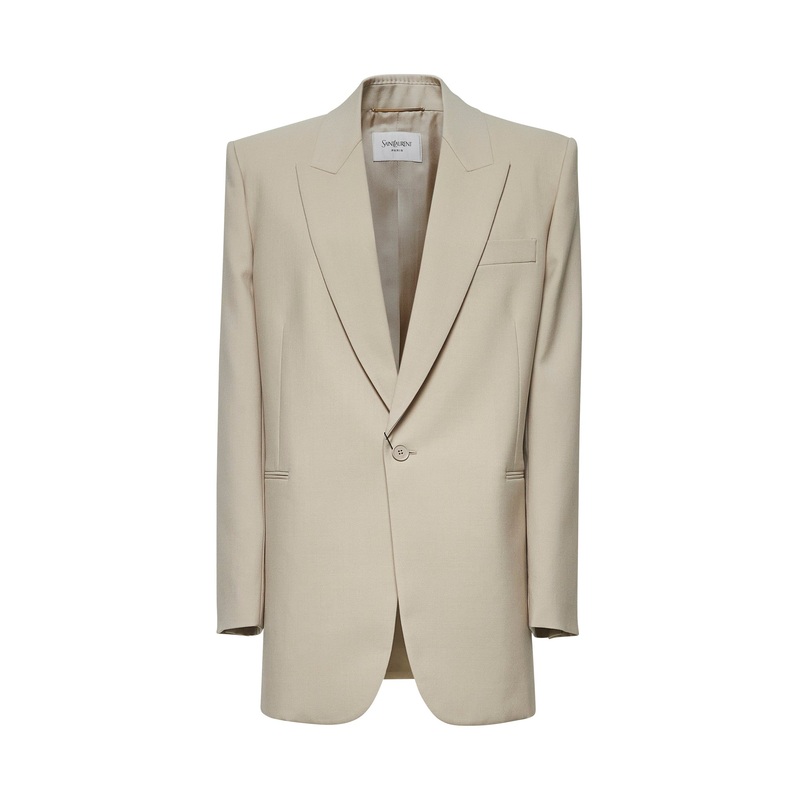 Beige lightweight wool blazer|34|36