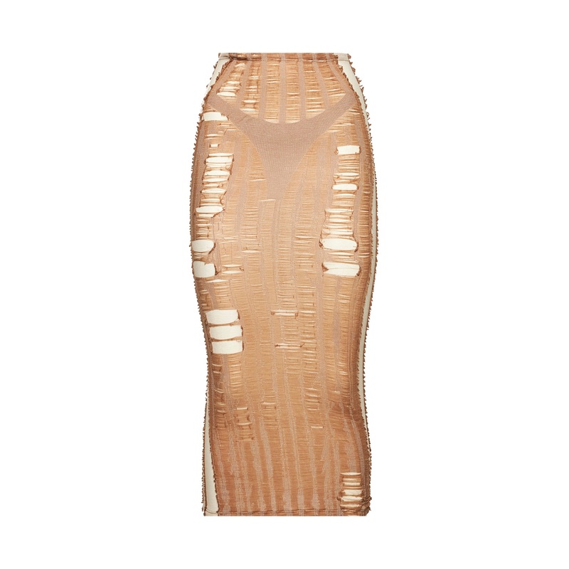 Beige M-Calina midi skirt|XS|S|M