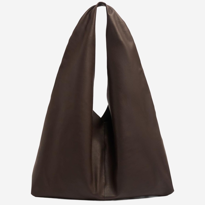 Bindle Leather Shoulder Bag|Dark Brown|One Size
