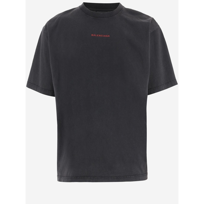 Cotton Logo T-Shirt in Black|Black|XS|S|M|L