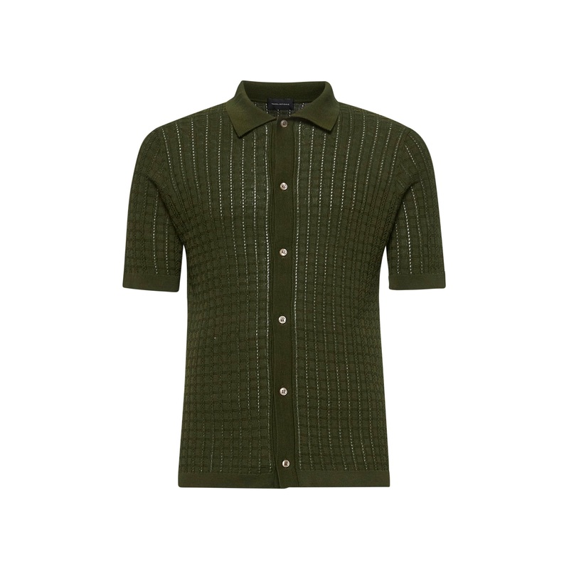 Green cotton knit shirt|48|50|52|54