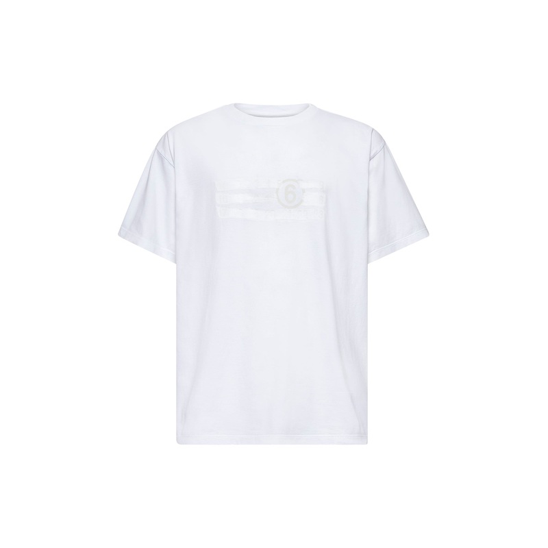 White jersey numeric T-shirt|S|M|L|XL