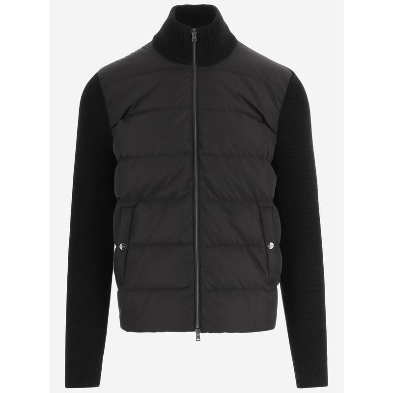 Wool-Padded Down Jacket|Black|48