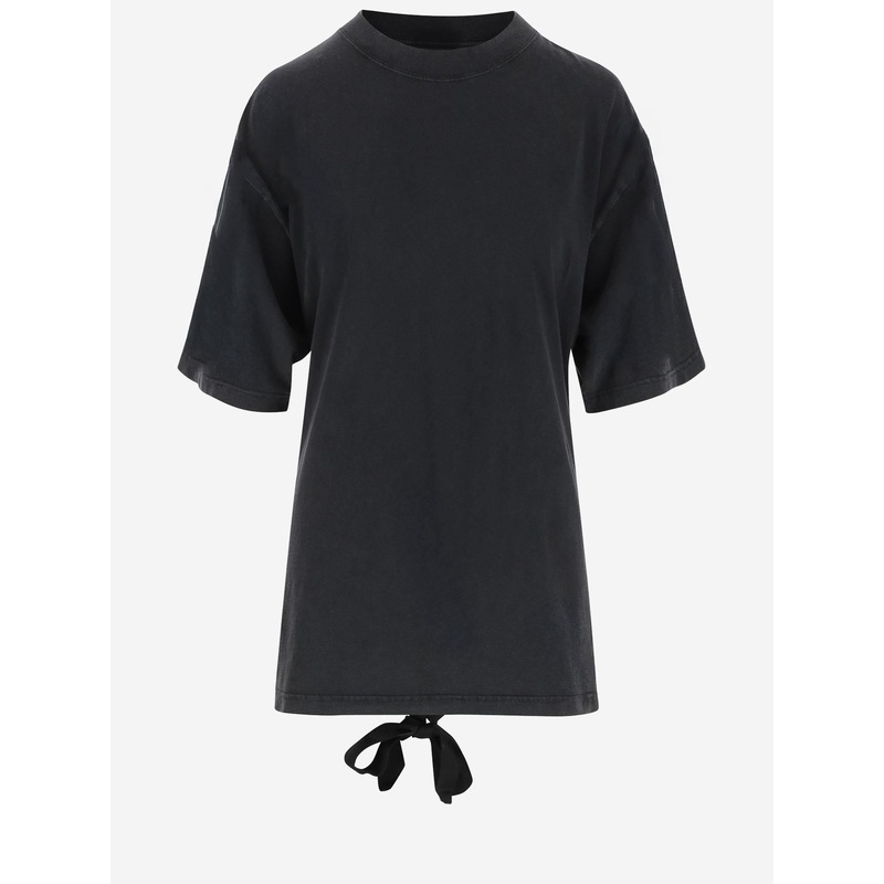 Black Cotton Crew Neck T-Shirt