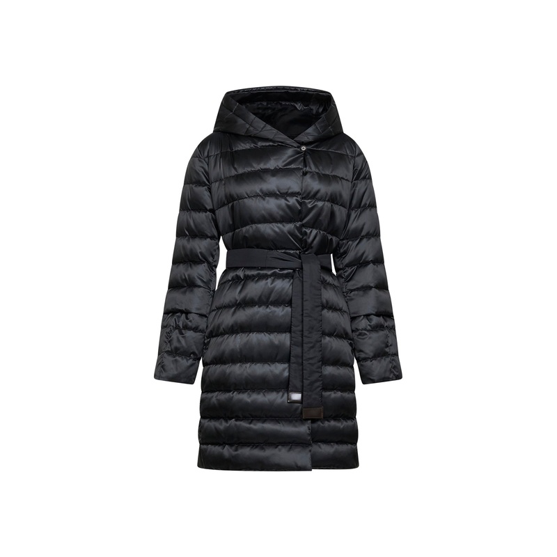 Black Reversible Hooded Down Jacket