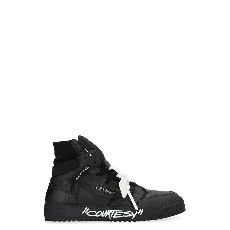 High-Top Sneakers with Logo Tag