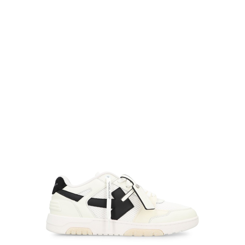 Leather and Technical Fabric Sneakers