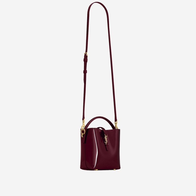 Mini Glossy Leather Bag|Bordeaux|One Size