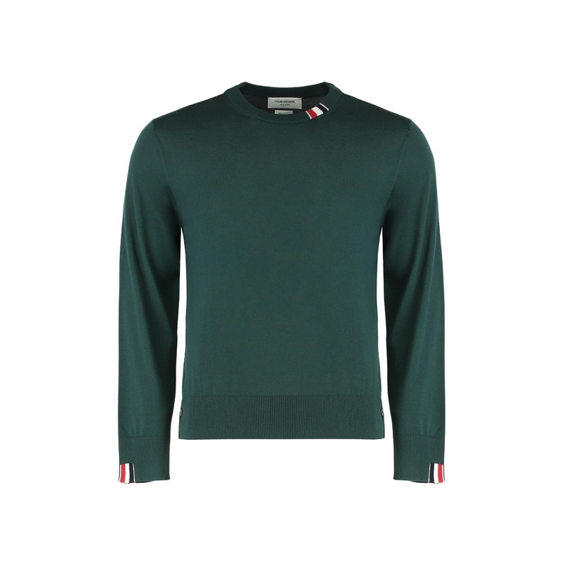 Sweater with Round Neck in Virgin Wool