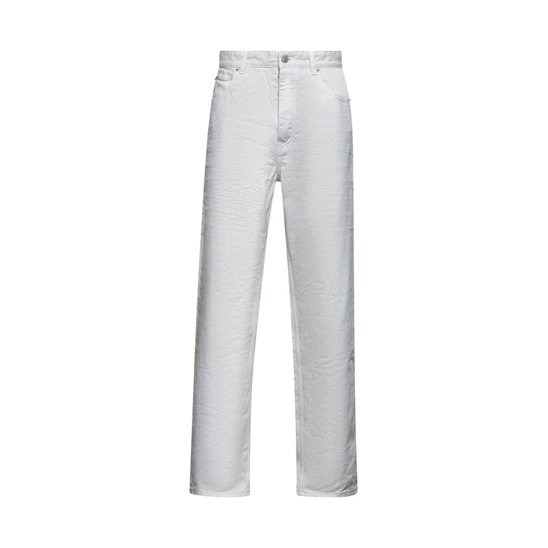 White denim loose fit jeans|XS|S