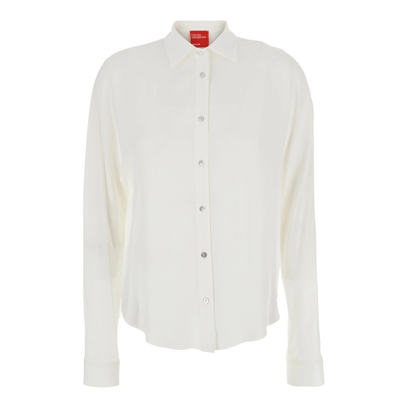 White Shirt with Classic Collar in Fabric Woman