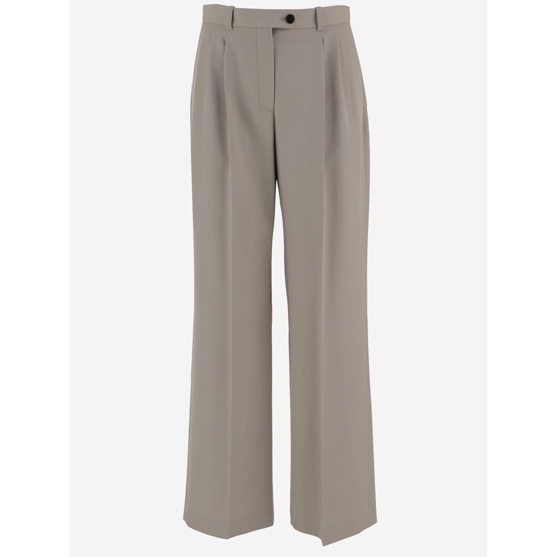Wool Pants with Concealed Closure