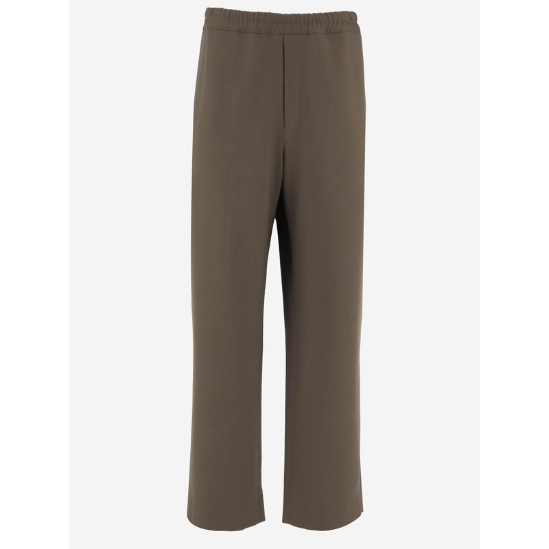 Wool Pants with Elasticated Waistband