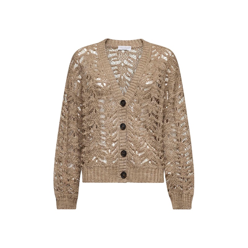 Beige knit Dazzling cardigan|S|M|L