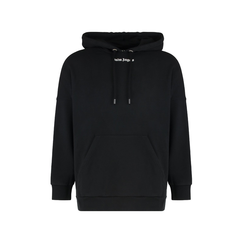 Hooded Sweatshirt with Logo|Black|M|S|XS