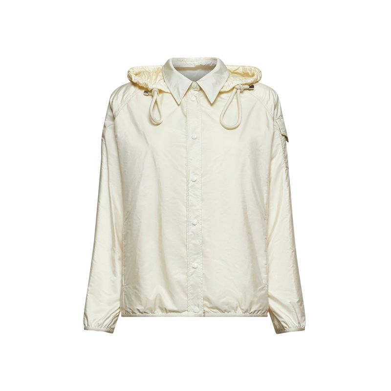 Ivory hooded shirt jacket|38|40|42|44