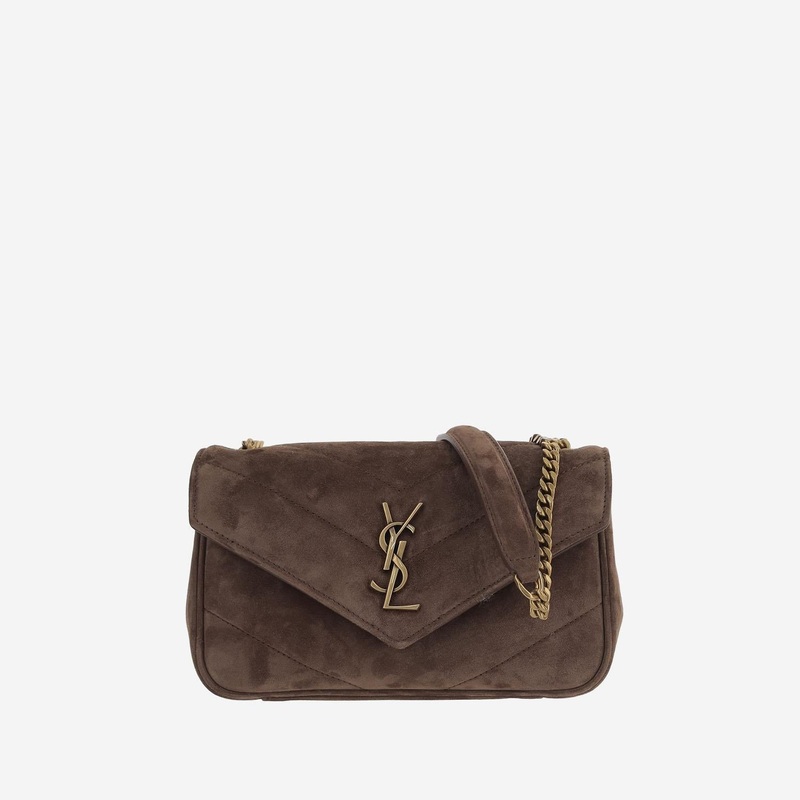 Mini Suede Loulou Bag|Brown|One Size