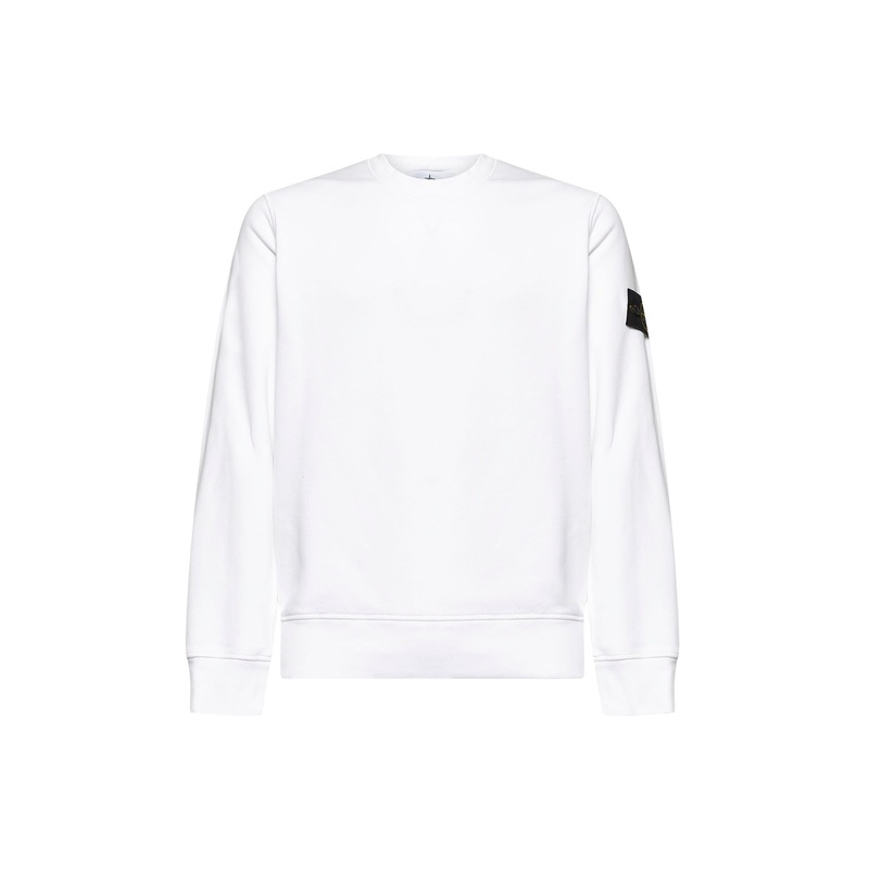 White cotton crewneck sweatshirt