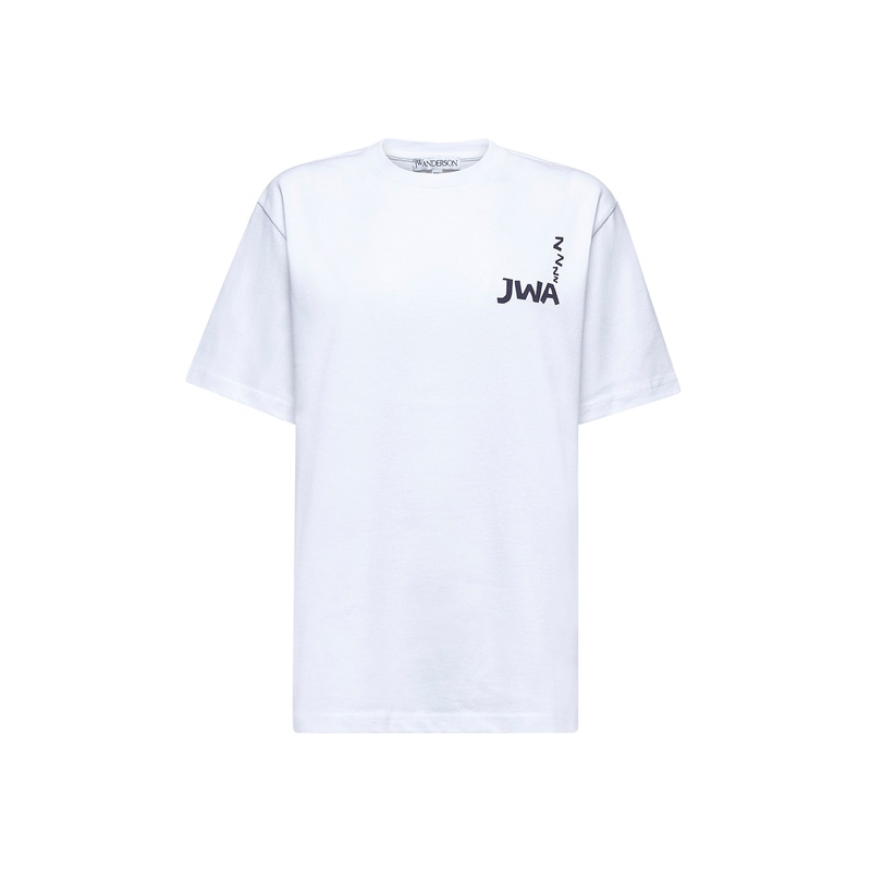 White logo and print T-shirt|XS|S|M|L