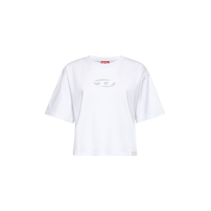 White T-Buxt-Crop-Od T-shirt|XXS|XS|S|M