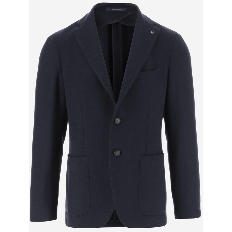 Wool-Blend Single-Breasted Jacket