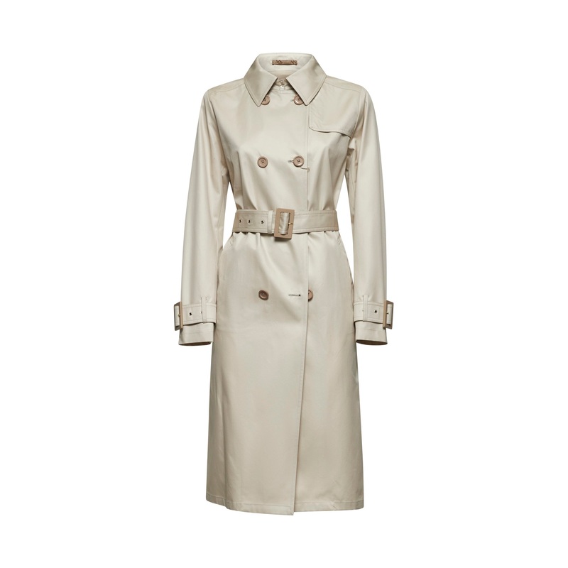 Beige Delon double-breasted trench coat