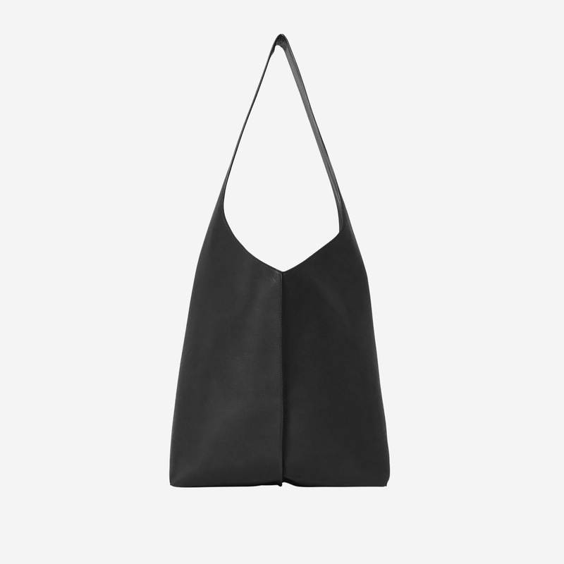Bindle Stitch Leather Bag|Black|One Size