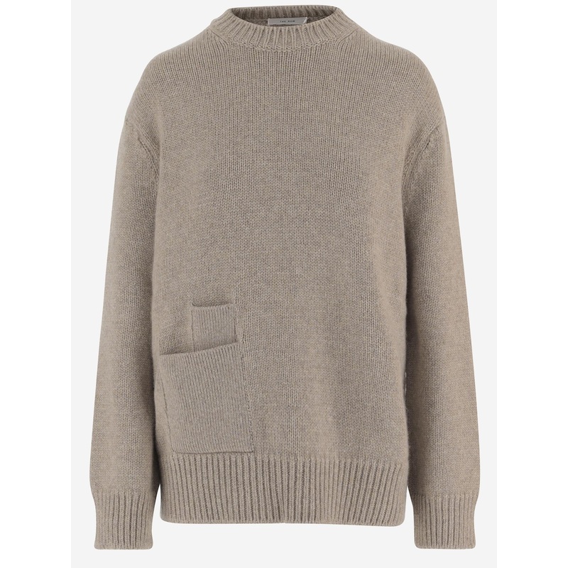 Cashmere Sweater with Ribbed Details