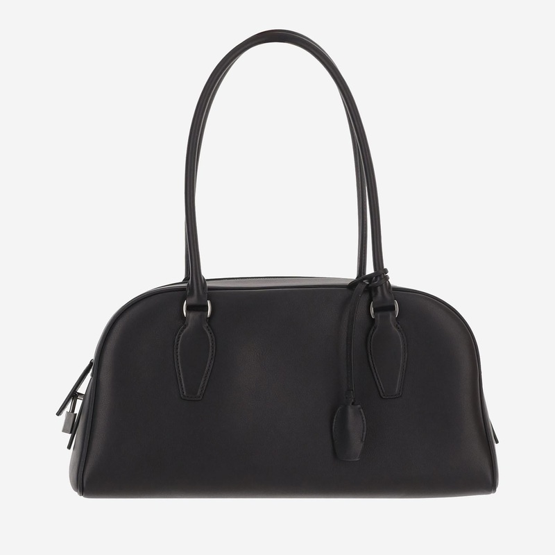 E/W Leather Bag in Black|Black|One Size