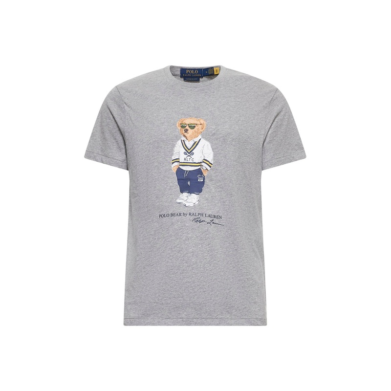 Grey Polo Bear Custom Slim-Fit T-shirt