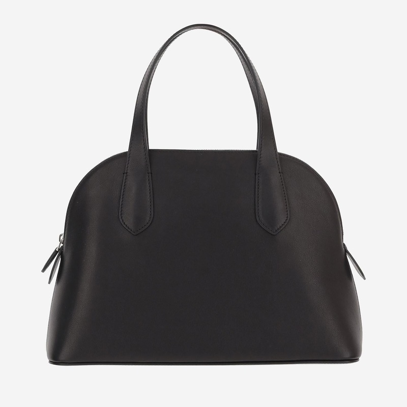 Ingrid Medium Leather Bag|Black|One Size