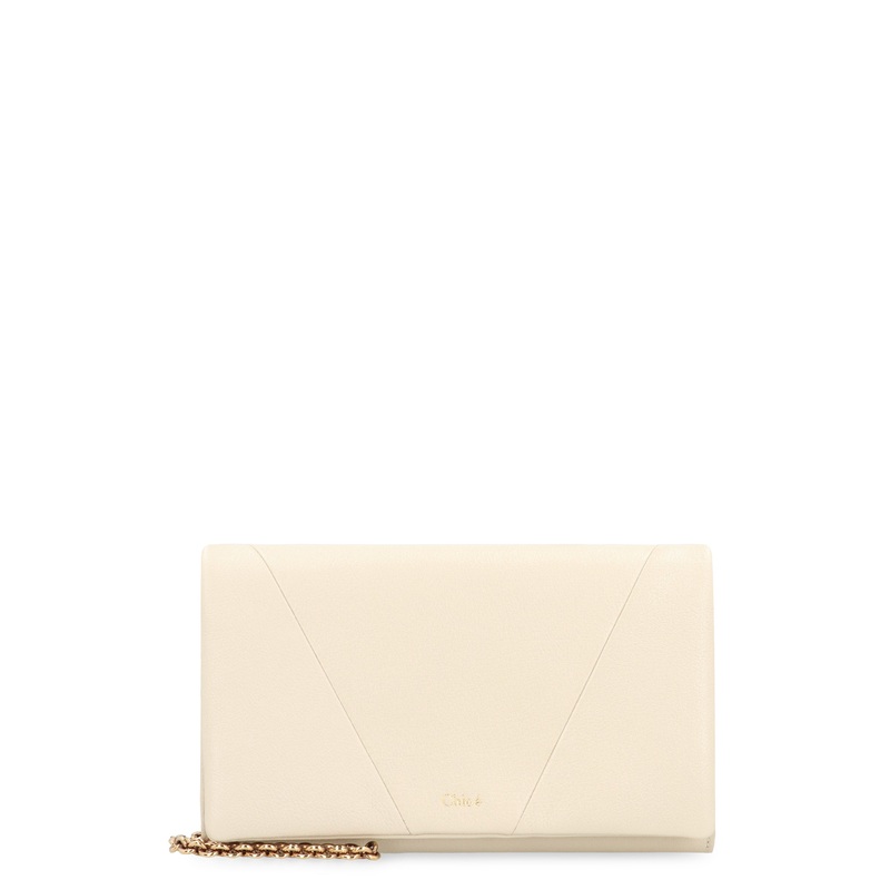 Leather Wallet on Chain with Logo