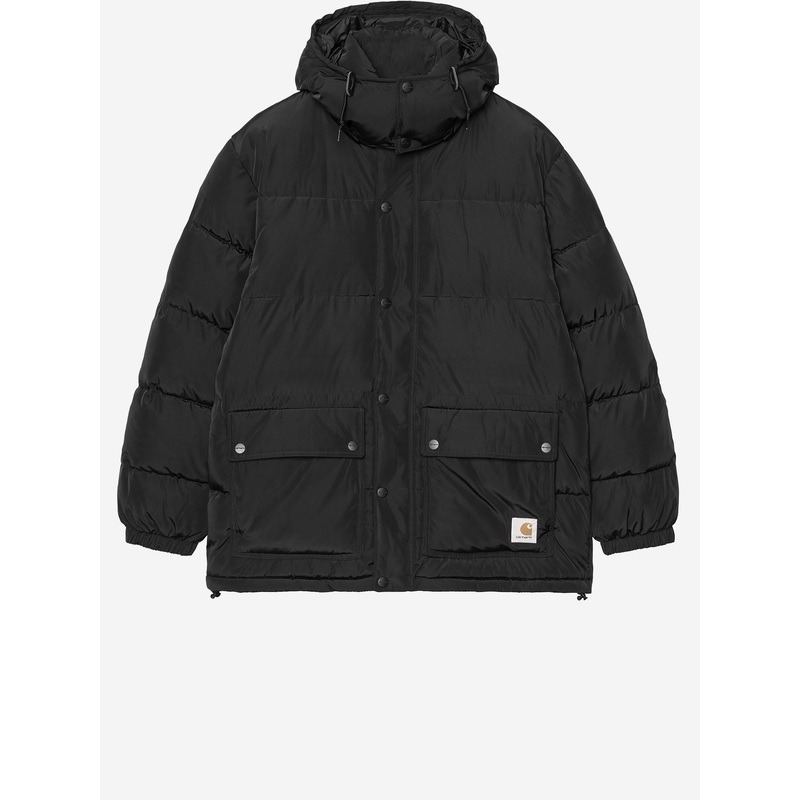 Padded Nylon Jacket with Hood|Black|Green|XS|S|M|L|XL