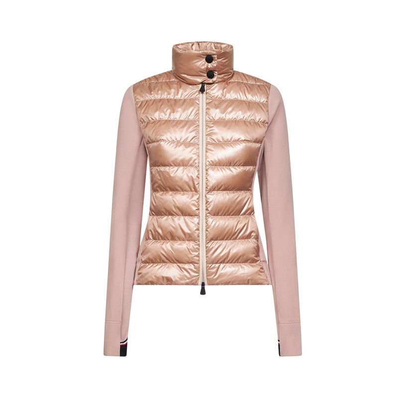 Pink Padded Zip-Up Sweatshirt|Pink|XS|S|M|L