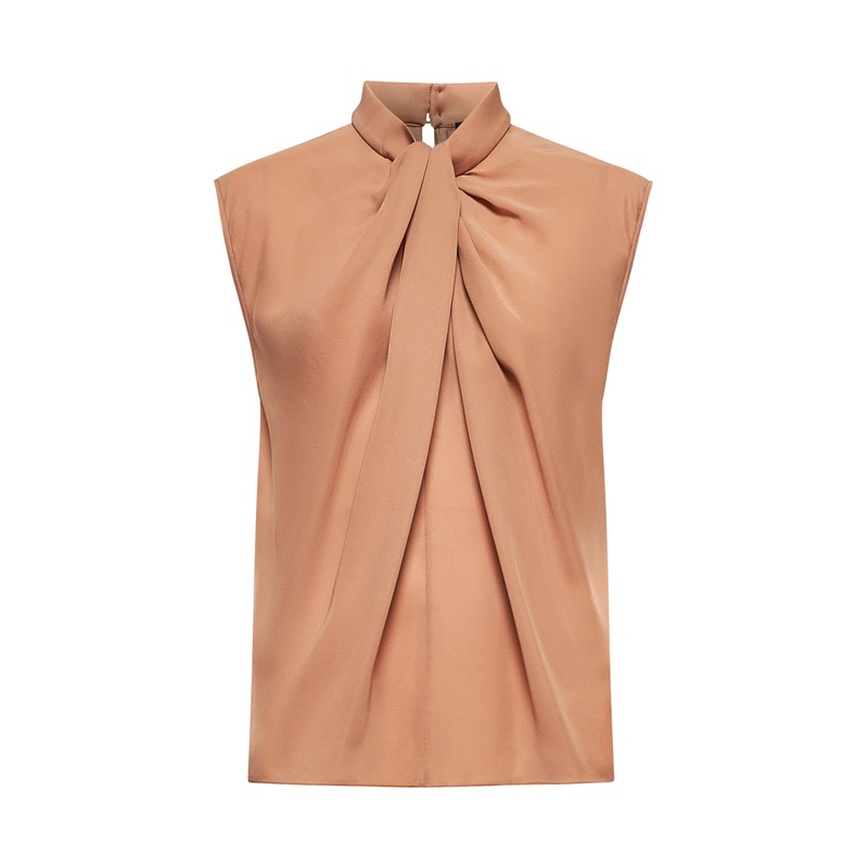 Pink washed double silk georgette top