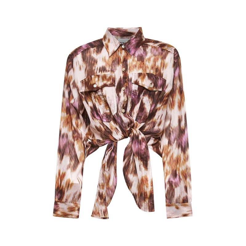 Printed cotton voile Nath shirt